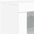 Armadietto con Luci LED Bianco in Legno Multistrato