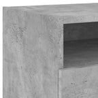 Comodini con Luci LED 2pz Grigio Cemento 40x39x37 cm
