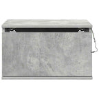 Comodino a Parete con Luci LED Grigio Cemento