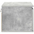 Comodino a Parete con Luci LED Grigio Cemento