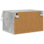 Comodino a Parete con Luci LED Grigio Cemento