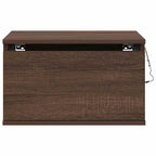Comodino a Parete con luci LED Rovere Marrone