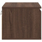 Comodino a Parete con luci LED Rovere Marrone