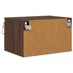 Comodino a Parete con luci LED Rovere Marrone