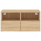 Mobile TV a Parete Rovere Sonoma 60x30x30 cm Legno Multistrato