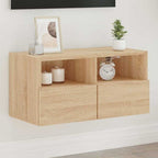Mobile TV a Parete Rovere Sonoma 60x30x30 cm Legno Multistrato