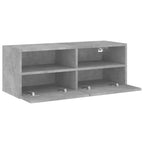 Mobile TV a Parete Grigio Cemento 80x30x30 cm Legno Multistrato