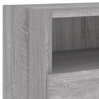 Mobile TV a Parete Grigio Sonoma 80x30x30 cm Legno Multistrato