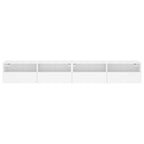 Mobili TV a Parete 2pz Bianchi 100x30x30 cm Legno Multistrato