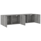 Mobili TV a Parete 2pz Grigio Sonoma 80x30x41 cm
