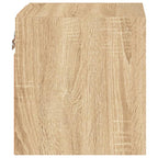 Mobile TV a Parete con Luci LED Rovere Sonoma 30x28,5x30 cm