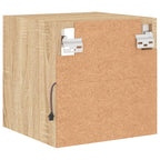 Mobile TV a Parete con Luci LED Rovere Sonoma 30x28,5x30 cm