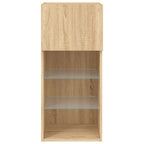 Mobili TV con Luci LED 2pz Rovere Sonoma 40,5x30x90 cm