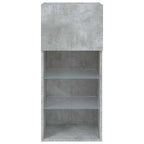 Mobili TV con Luci LED 2pz Grigio Cemento 40,5x30x90 cm
