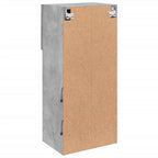 Mobili TV con Luci LED 2pz Grigio Cemento 40,5x30x90 cm