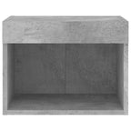 Comodino con Luci LED a Parete Grigio Cemento