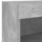 Comodino con Luci LED a Parete Grigio Cemento