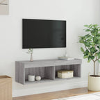 Mobile Porta TV con Luci LED Grigio Sonoma 100x30x30 cm