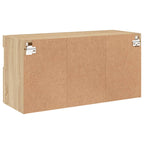 Mobile TV a Parete con Luci LED Rovere Sonoma 80x30x40 cm