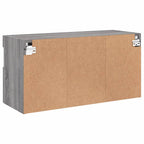 Mobile TV a Parete con Luci LED Grigio Sonoma 80x30x40 cm