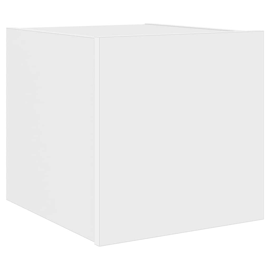 Mobile TV a Parete con Luci LED Bianco 30,5x35x30 cm