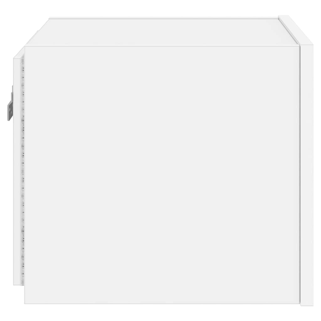 Mobile TV a Parete con Luci LED Bianco 30,5x35x30 cm