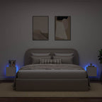 Mobili TV a Parete con Luci LED 2pz Bianchi 30,5x35x30 cm