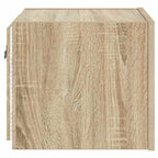 Mobile TV a Parete con Luci LED Rovere Sonoma 30,5x35x80 cm