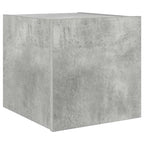 Mobile TV a Parete con Luci LED Grigio Cemento 30,5x35x30 cm