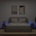 Mobili TV a Parete con Luci LED 2pz Grigio Sonoma 30,5x35x30 cm