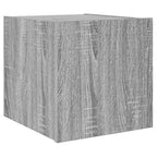 Mobili TV a Parete con Luci LED 2pz Grigio Sonoma 30,5x35x30 cm