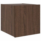 Mobile TV a Parete con Luci LED Rovere Marrone 30,5x35x30 cm