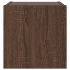 Mobile TV a Parete con Luci LED Rovere Marrone 30,5x35x30 cm