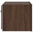 Mobile TV a Parete con Luci LED Rovere Marrone 30,5x35x30 cm