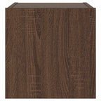 Mobili TV a Parete con Luci LED 2pz Rovere Marrone 30,5x35x30cm