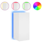 Mobile TV a Parete con Luci LED Bianco 30,5x35x70 cm