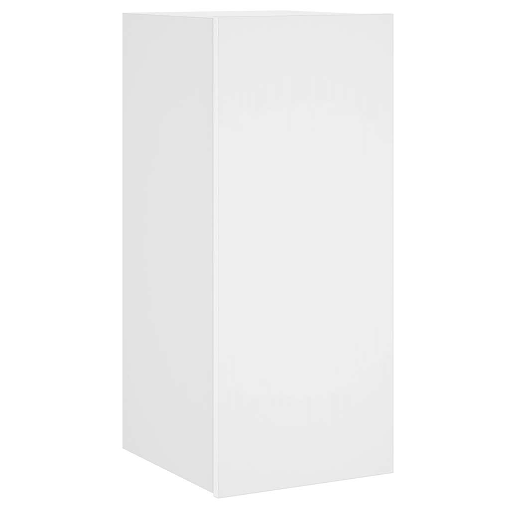 Mobile TV a Parete con Luci LED Bianco 30,5x35x70 cm