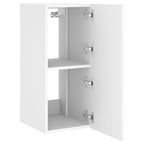 Mobile TV a Parete con Luci LED Bianco 30,5x35x70 cm