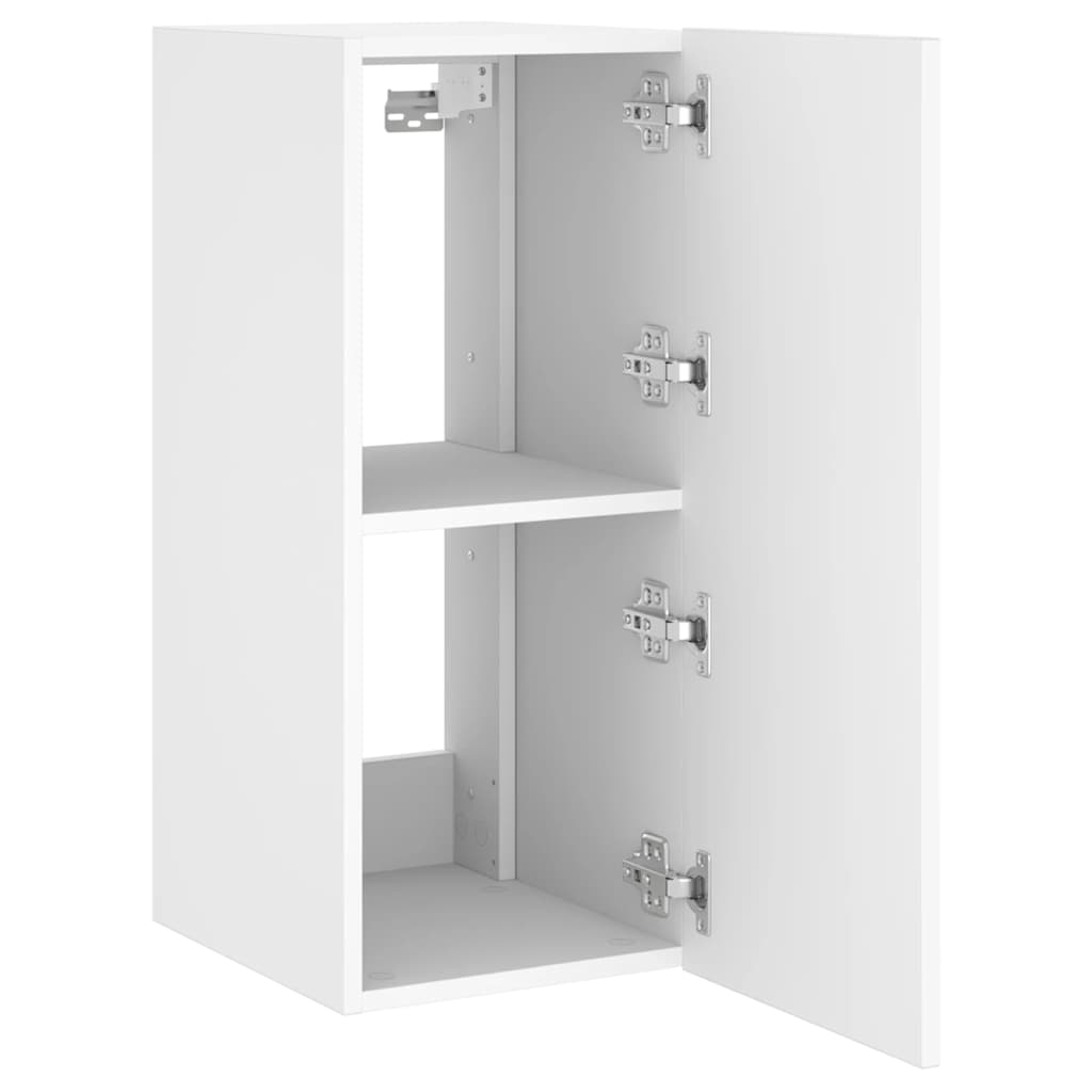 Mobile TV a Parete con Luci LED Bianco 30,5x35x70 cm