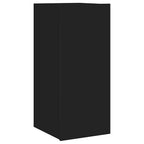 Mobile TV a Parete con Luci LED Nero 30,5x35x70 cm