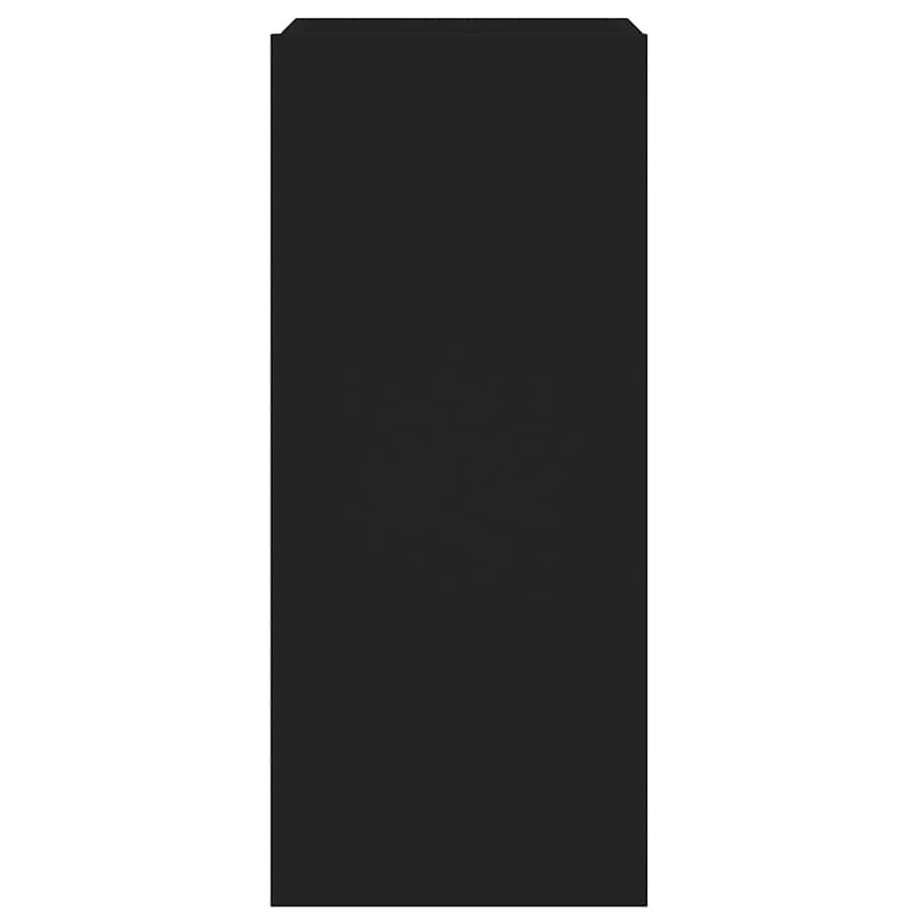 Mobile TV a Parete con Luci LED Nero 30,5x35x70 cm