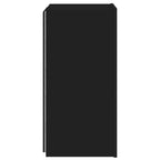 Mobile TV a Parete con Luci LED Nero 30,5x35x70 cm