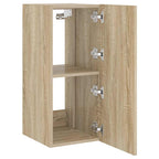 Mobile TV a Parete con Luci LED Rovere Sonoma 30,5x35x70 cm