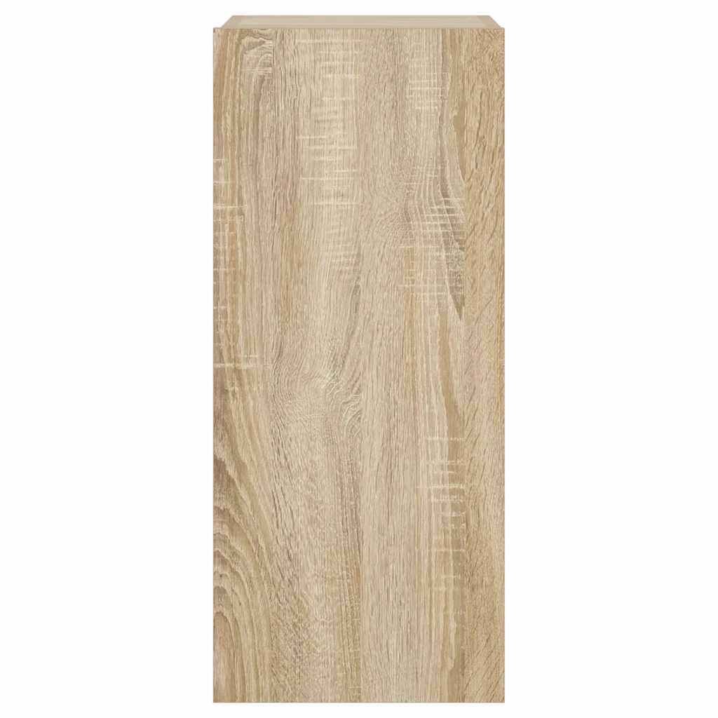 Mobile TV a Parete con Luci LED Rovere Sonoma 30,5x35x70 cm