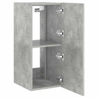 Mobile TV a Parete con Luci LED Grigio Cemento 30,5x35x70 cm
