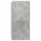 Mobile TV a Parete con Luci LED Grigio Cemento 30,5x35x70 cm