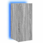 Mobile TV a Parete con Luci LED Grigio Sonoma 30,5x35x70 cm