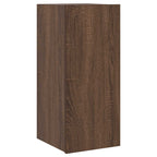 Mobile TV a Parete con Luci LED Rovere Marrone 30,5x35x70 cm