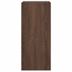 Mobile TV a Parete con Luci LED Rovere Marrone 30,5x35x70 cm