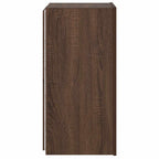 Mobile TV a Parete con Luci LED Rovere Marrone 30,5x35x70 cm